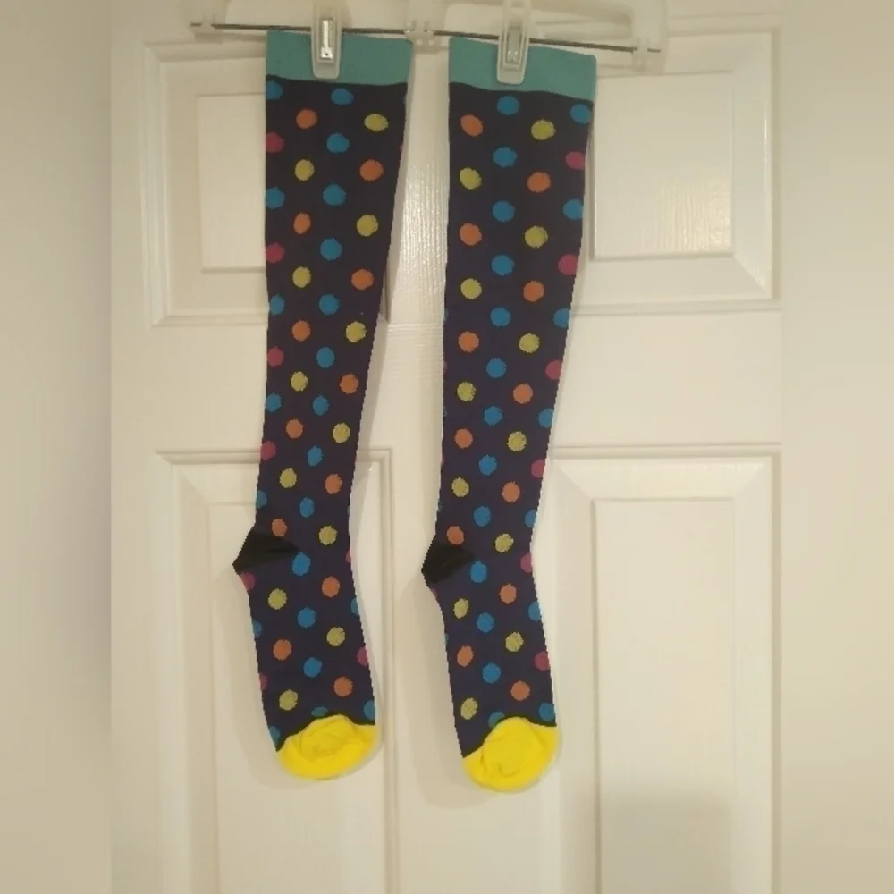 Knee High Argyle Pattern Socks Size S/M